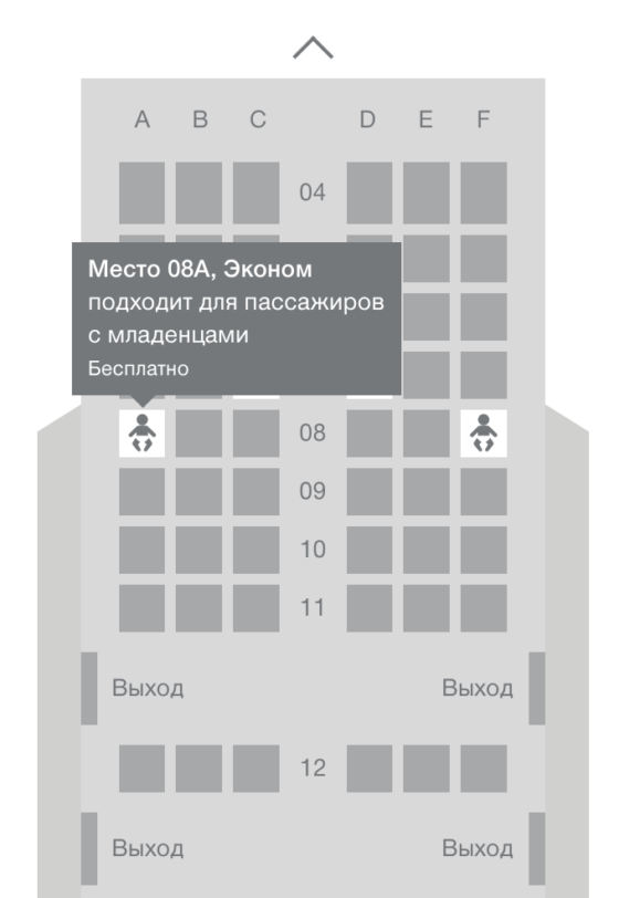 Места в самолете s7 эконом схема